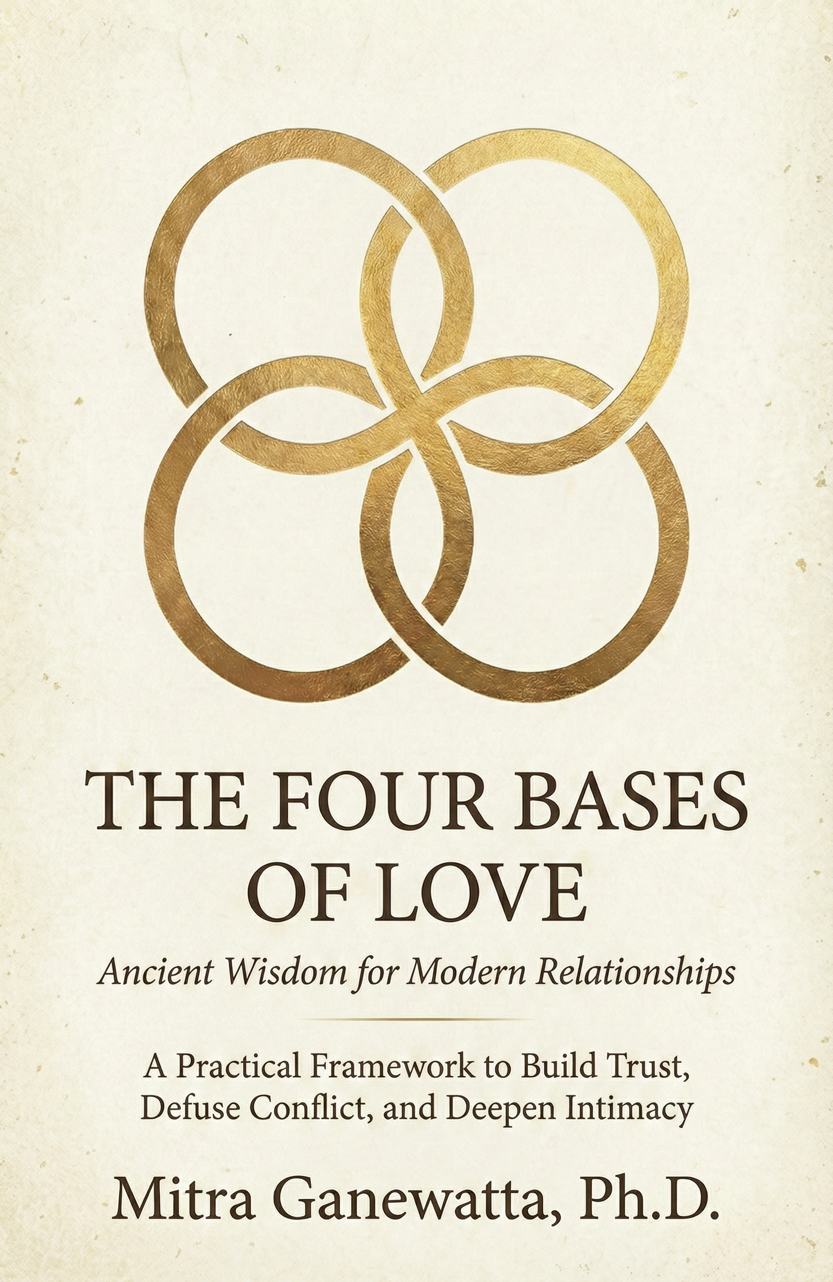 Published cover of The Four Bases of Love by Dr. Mitra Ganewatta, Ph.D.